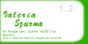 valeria szurma business card